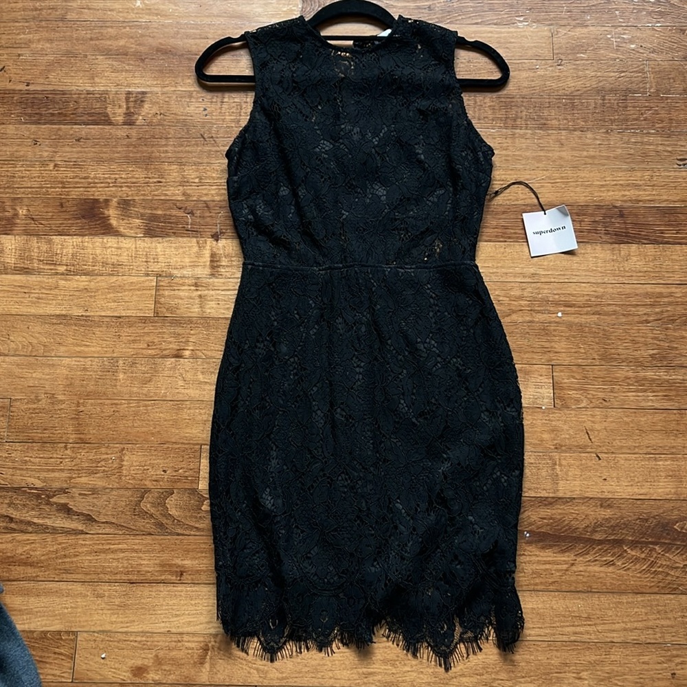Superdown Suri Sleeveless Mini Dress in Black